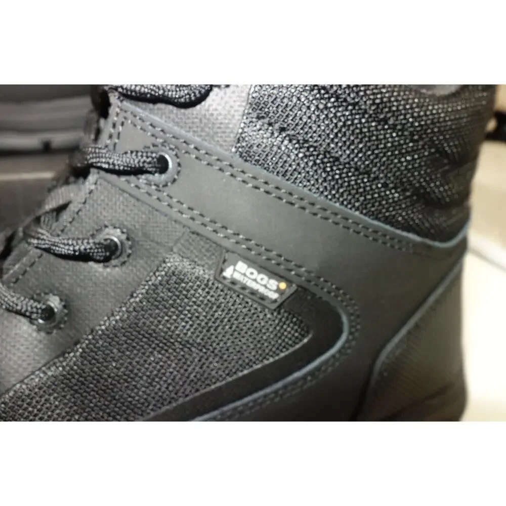 NEW Bogs Boots  Men's 12 Shale Waterproof Glacial Grip Black 72770